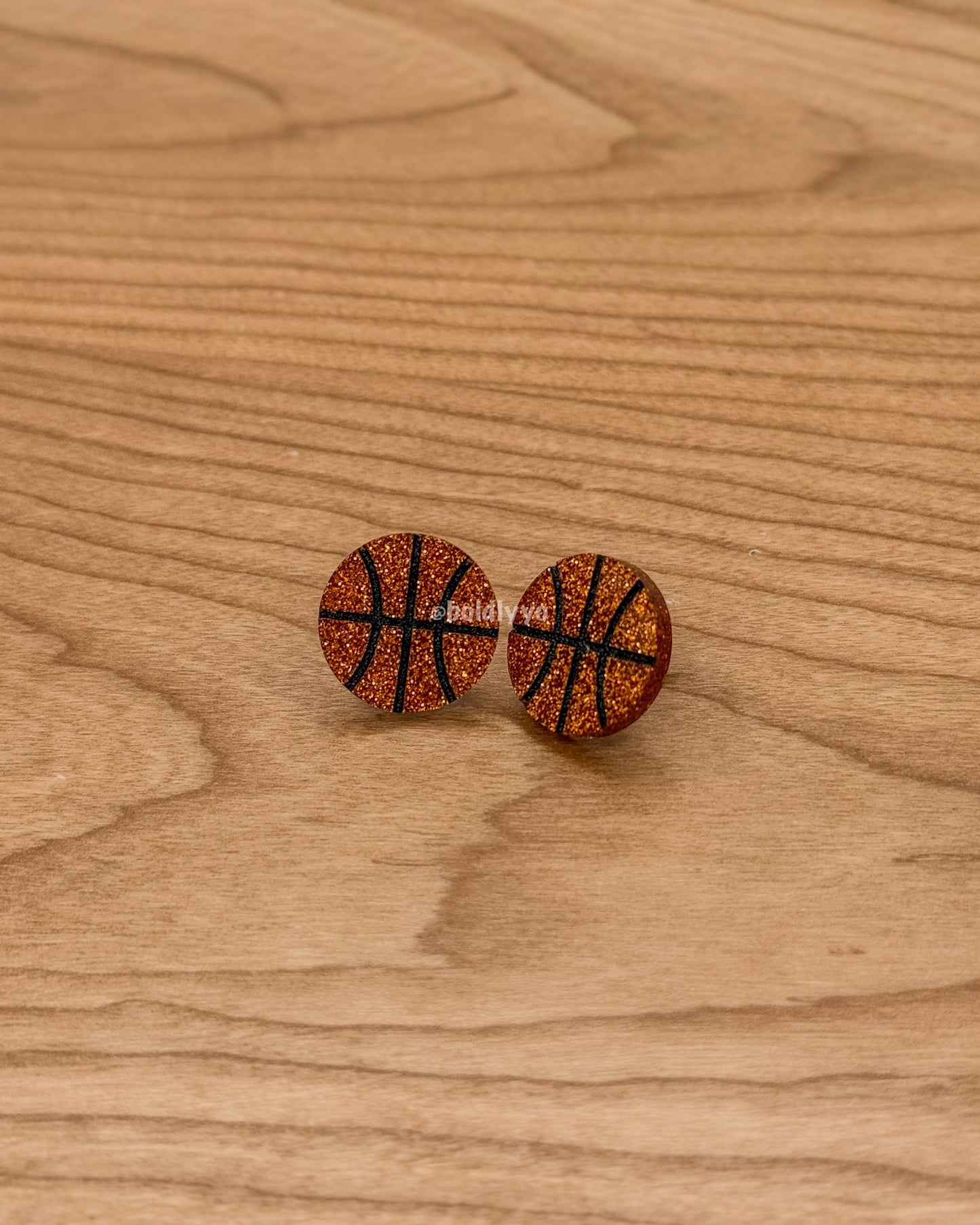 Glitter Basketball Studs