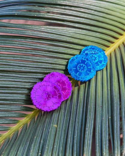 Mirror Flower Stud