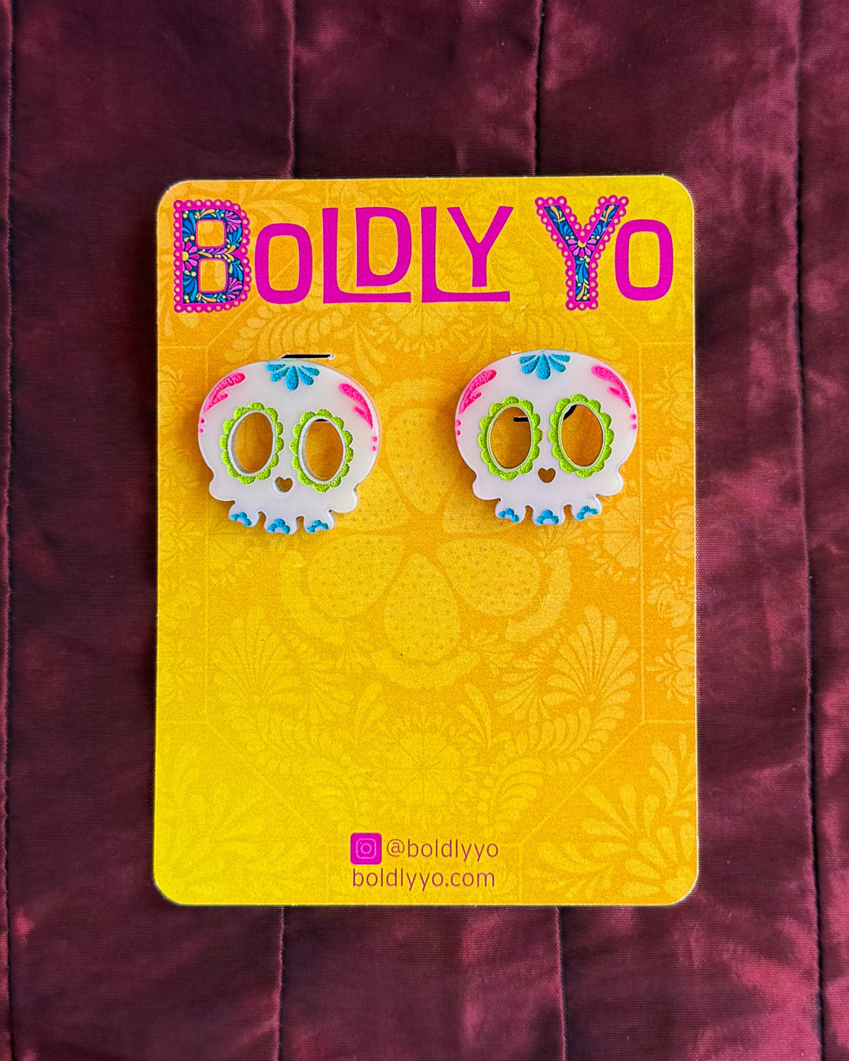Sugar Skull Studs