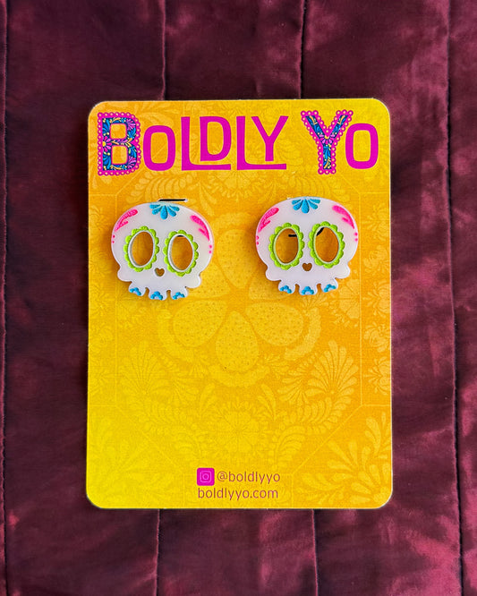 Sugar Skull Studs