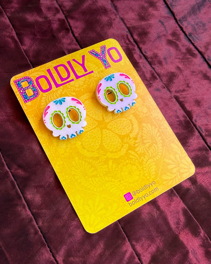 Sugar Skull Studs