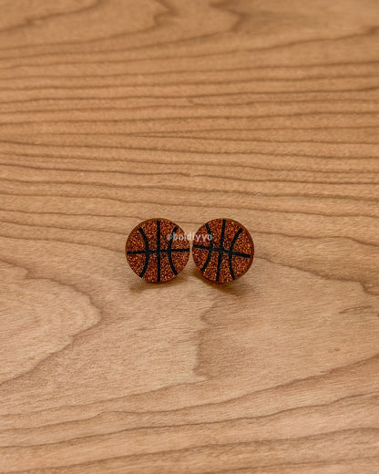 Glitter Basketball Studs