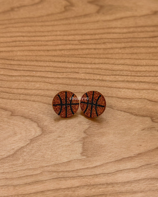 Glitter Basketball Studs