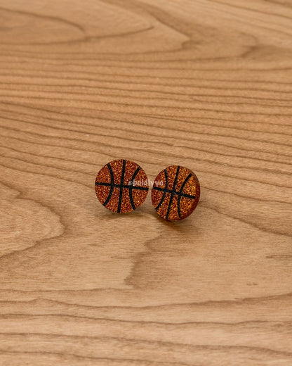 Glitter Basketball Studs